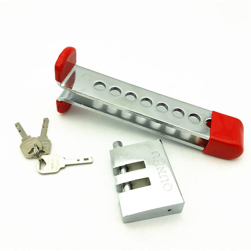 LoveYoung AY-SPL1007-RED Security Auto Steel 8-Hole Clutch Brake Pedal Throttle Lock Anti-Theft Devi